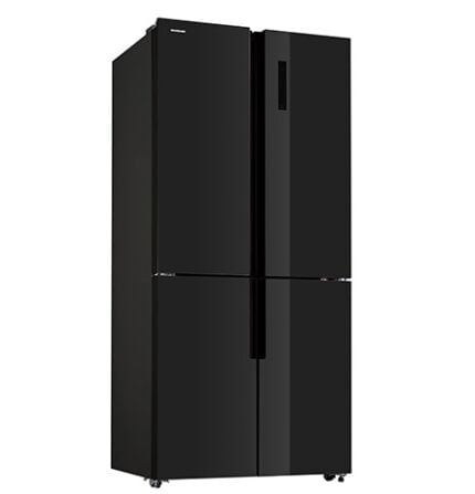 Silverline Fridge 4 Doors R12051B01 Black Glass